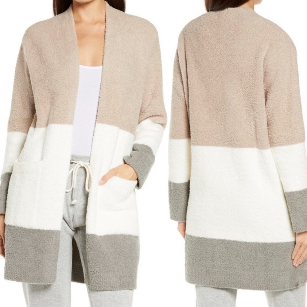 Barefoot Dreams Cozy Colorblock Cardigan - xs